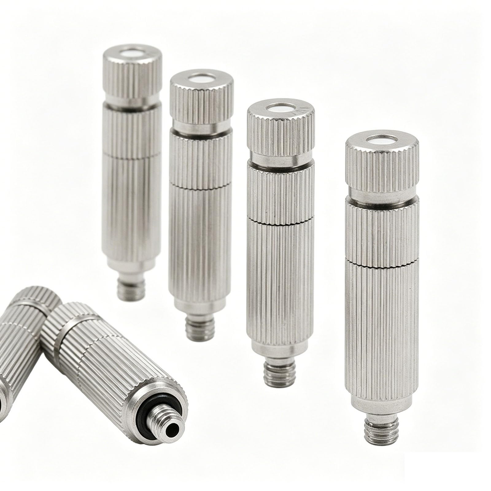 PUAISJN Brass Misting Nozzles, Brass Misting Nozzles 0.1-0.5mm 50pcs For Outdoor Cooling Pressure Atomizing Spray(5 Sections,Orifice Dia 0.1mm)