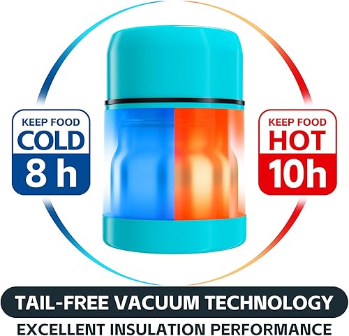 Miniatura 2 de Yelocota Tarro de comida para alimentos calientes, recipientes de alimentos de acero inoxidable aislados al vacío de 20 onzas, frasco de sopa de