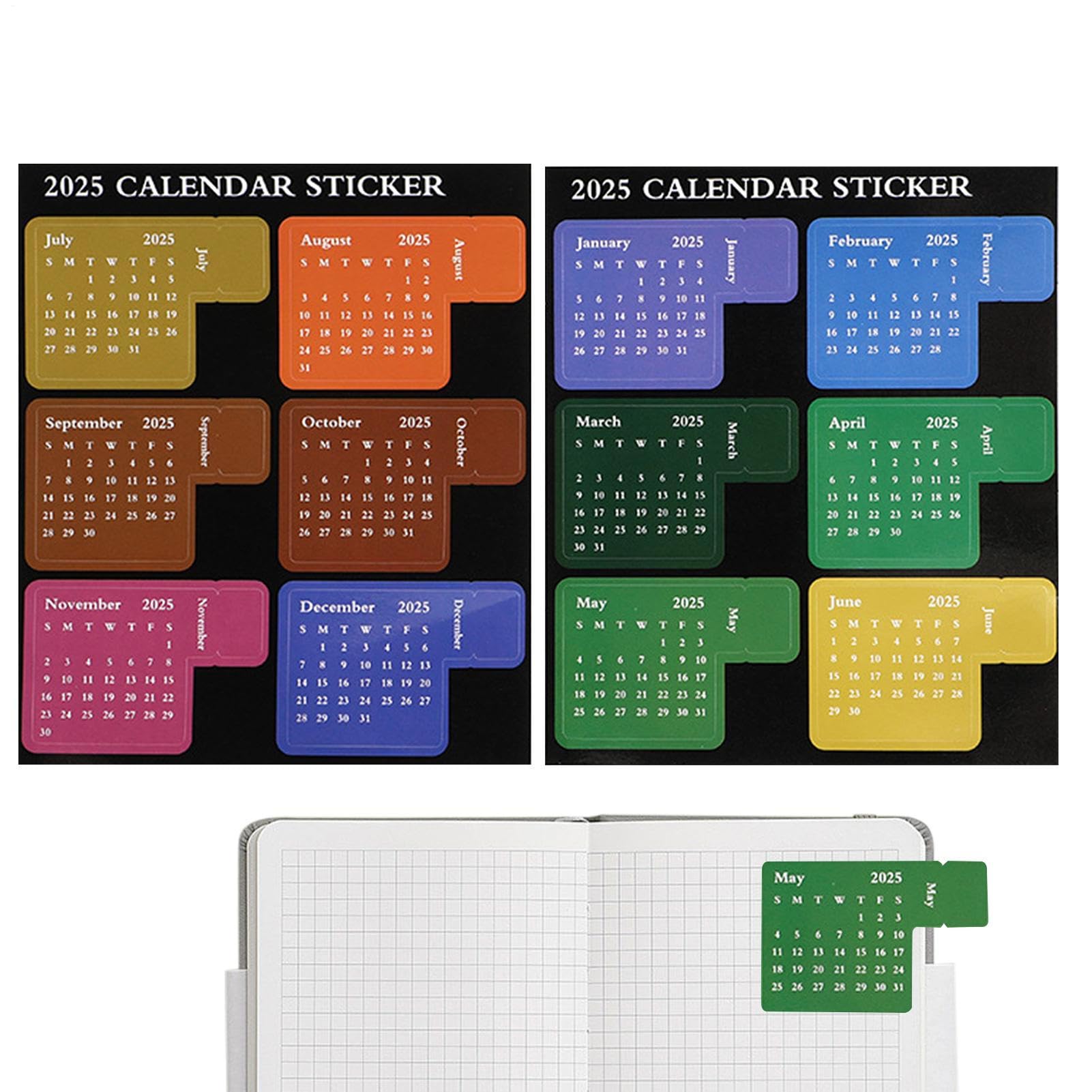 Linguette Mensili Per Agende Etichette Adesive 12 Per Pianificazione | Linguette Indice Adesive Calendario 2025 Album, Quaderni, Scuola, Università, Lavoro, Ufficio, Studenti, Insegnanti