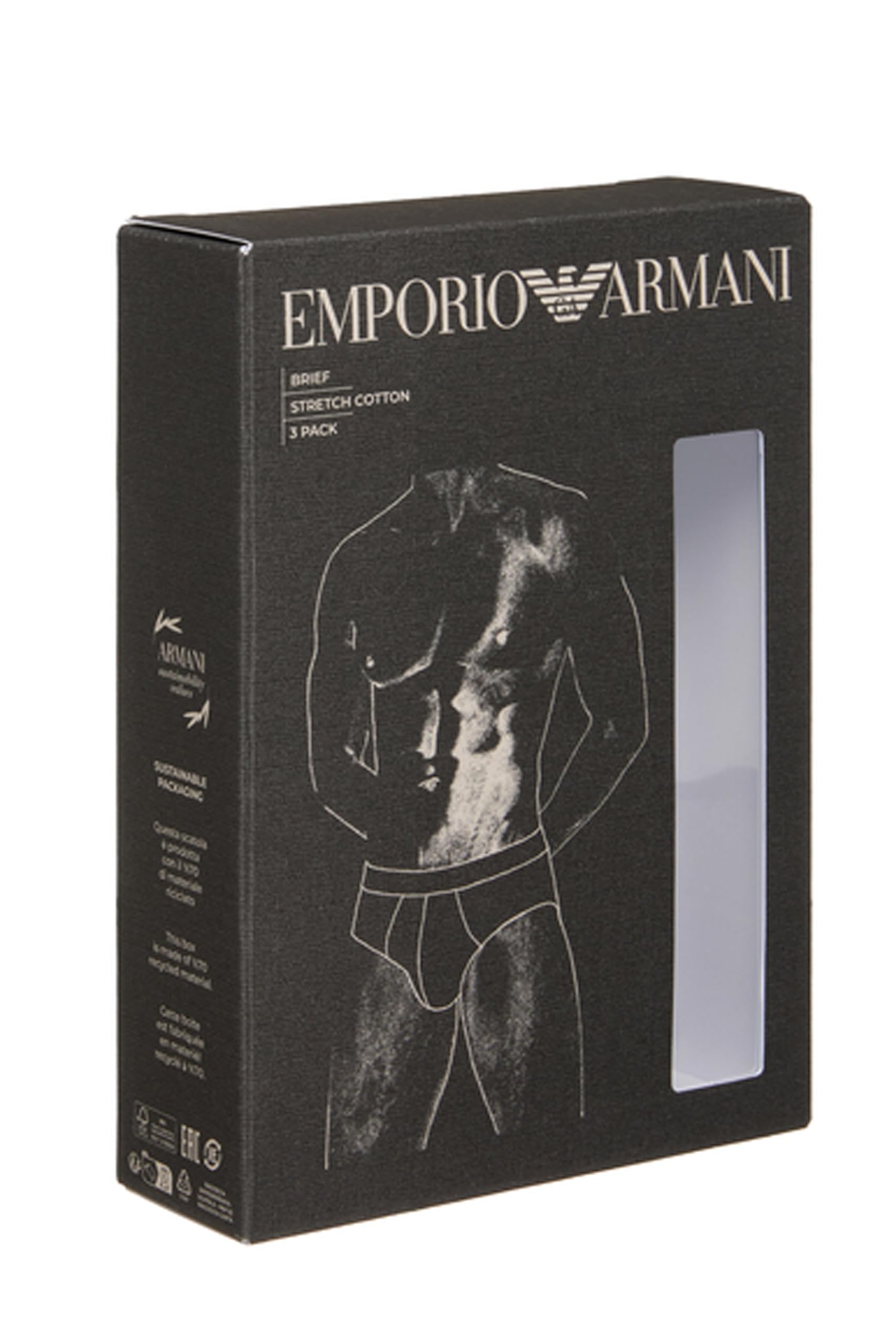 Emporio Armani Stretch Piquet T-Shirt Camiseta Hombre (Pack de 1)