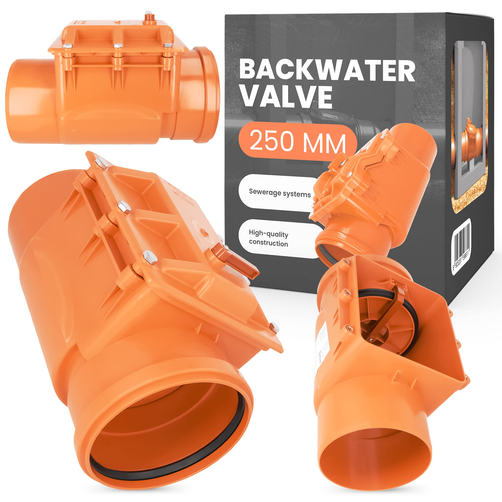 Clapet Anti Retour PVC dn 250 Clapet Anti Refoulement Avec Verrouillable Soupape Pour Canalisations d'égout