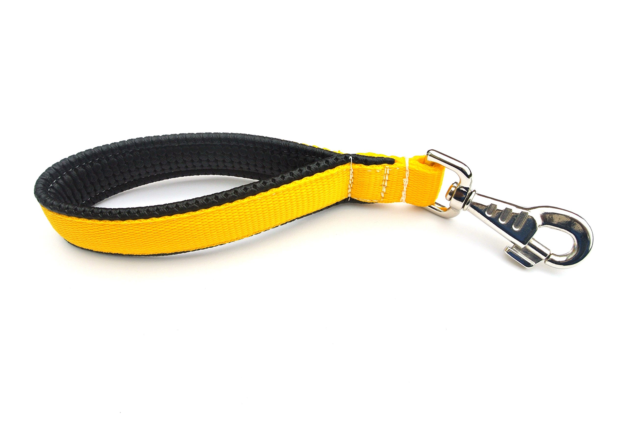 10" Short Close Control Dog Lead With Padded Handle For Comfort In (Yellow) โ image 1