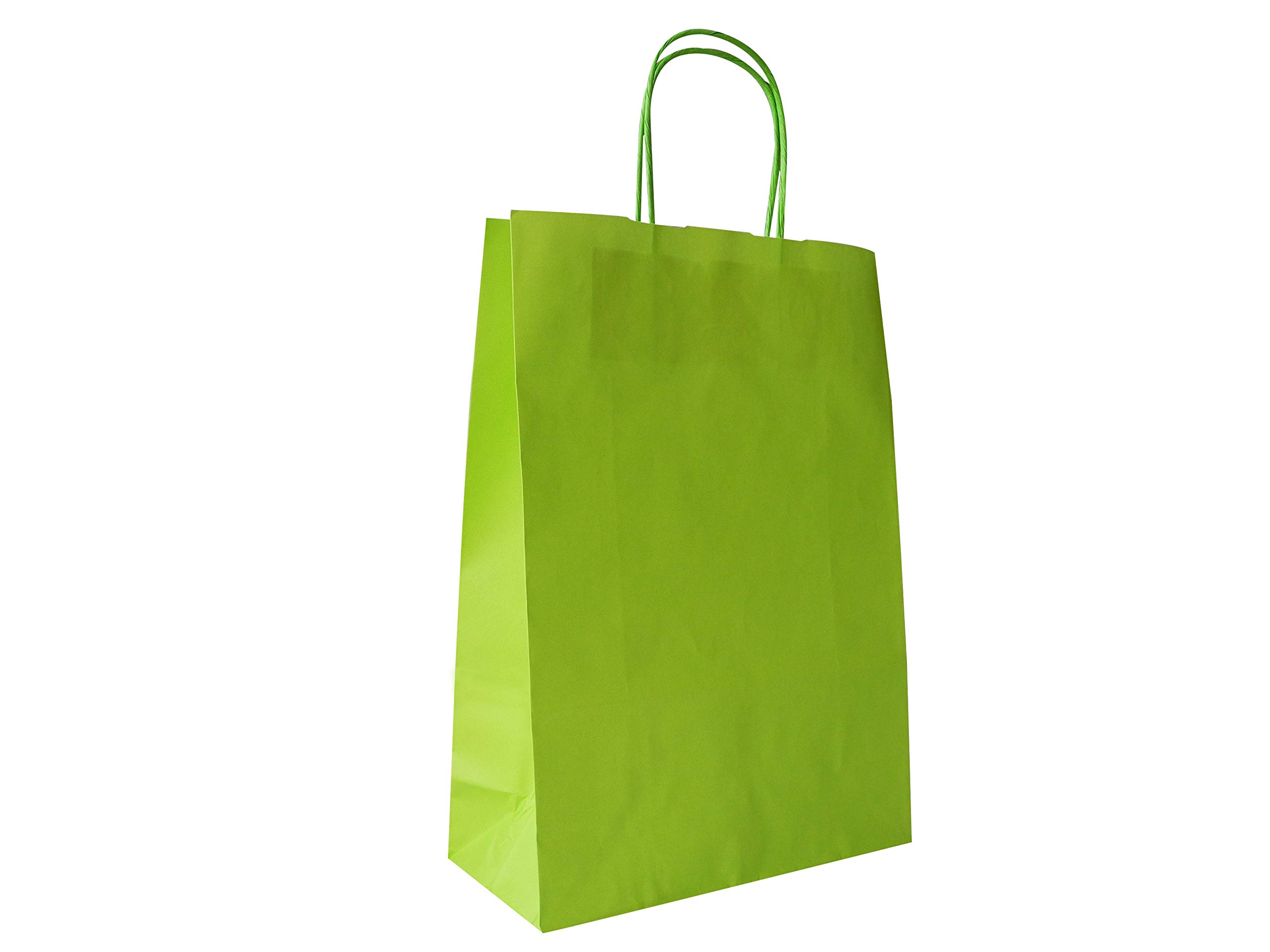 Carte Dozio - Shopper in Kraft color Verde Acido, maniglia ritorta, f.to 23+10x32, cf 25 pz