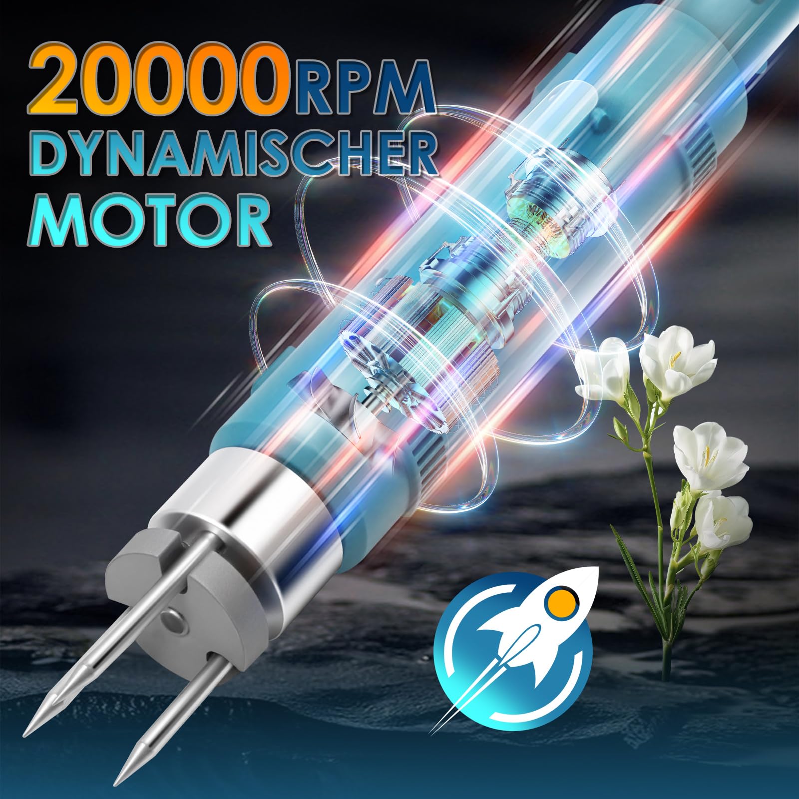 Elektrischer Unkrautstecher für Makita 18V, 100cm Unkrautstecher Löwenzahn mit 3 Stahlkrallen Auswurf-Mechanismus, Unkraut entferner Gerät mit langem Stiel für Garten und Rasen(ohne Akku)