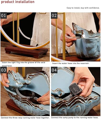 Miniatura 6 de Fuente de mesa de la suerte, adornos chinos de aromaterapia, lámpara de estufa de aromaterapia, decoración del hogar, regalo de apertura de