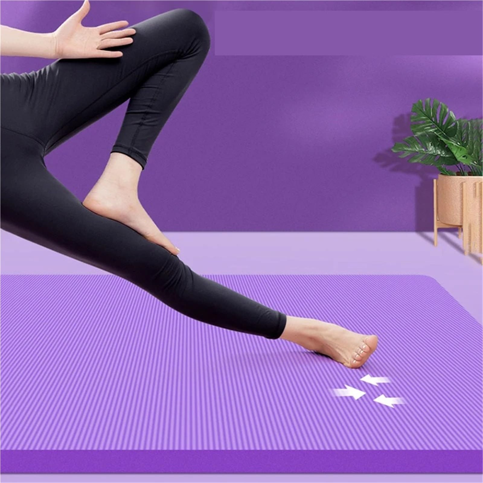 Tappetini Yoga 15 MILLIMETRI//20 Millimetri di Spessore Antiscivolo Yoga Zerbino Sport Fitness Zerbino Sport A Casa Pilates Ginnastica Esercizio Ginnastica(185X60X1cm Pink)