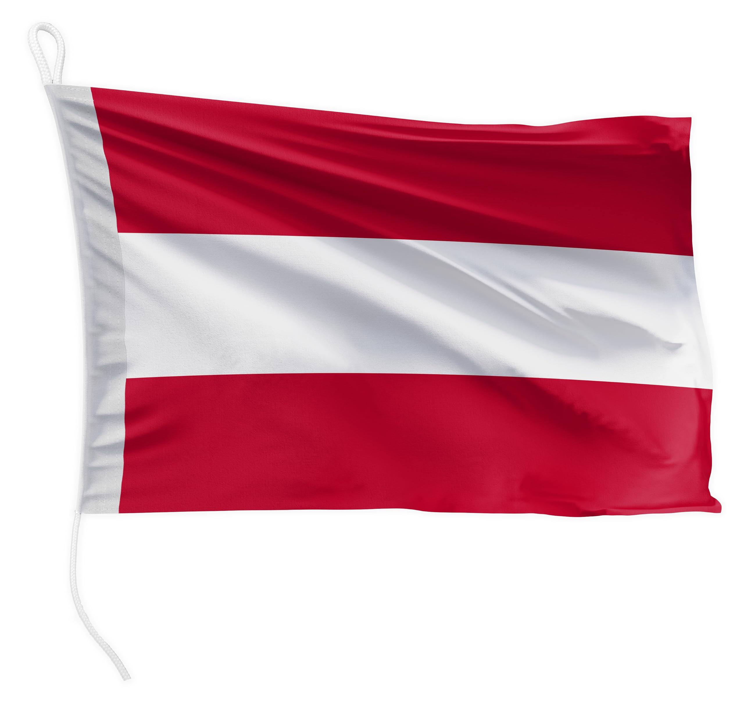 FLAGLY Premium Boat Flag Austria 30 x 20 cm - 115 g/m² Fabric Weight - Printed, Robust with Knit & Loop, Boat Accessories Motor Boat (30 x 20 cm - Austria) — image 1