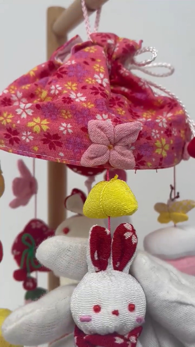 木目込人形　うさぎさん(⁠◕⁠ᴗ⁠◕⁠✿⁠)吊るし飾り✧⁠*⁠。 木目込人形 うさぎさん(⁠◕⁠ᴗ⁠◕⁠✿⁠)吊るし飾り