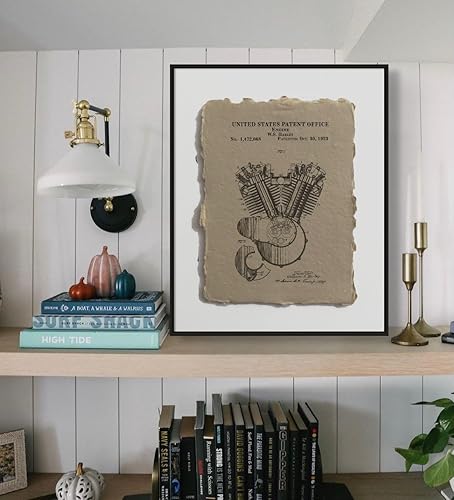 Miniatura 3 de Chancertons Harley Davidson - Arte de pared para motocicleta, impresión flotante, decoración de Harley Davidson, motor, arte de motocicleta, regalo