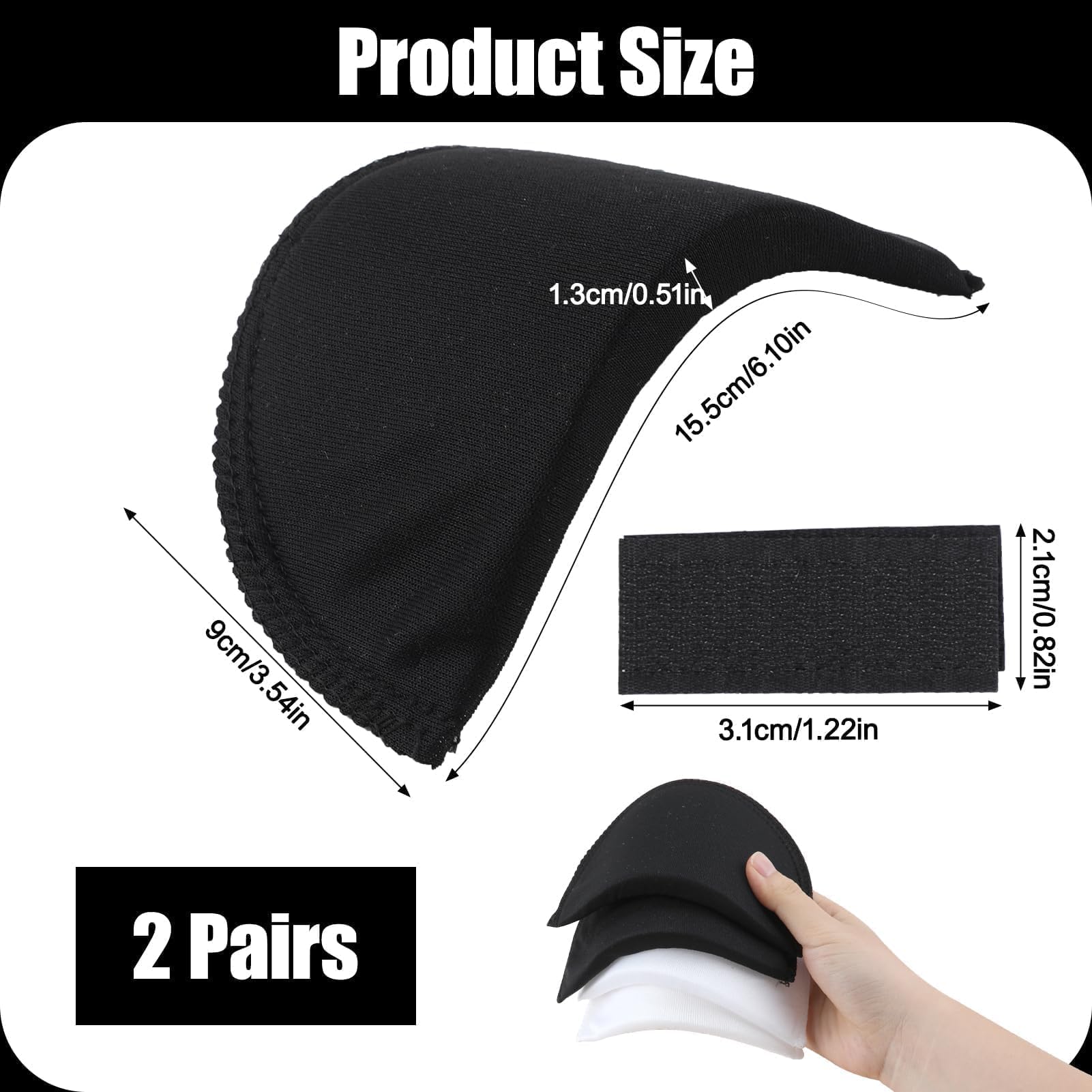 2 Paires D'épaulettes En éponge Réutilisables - Pour Blazers, T-shirts, DIY - Épaisseur 1,5 Cm