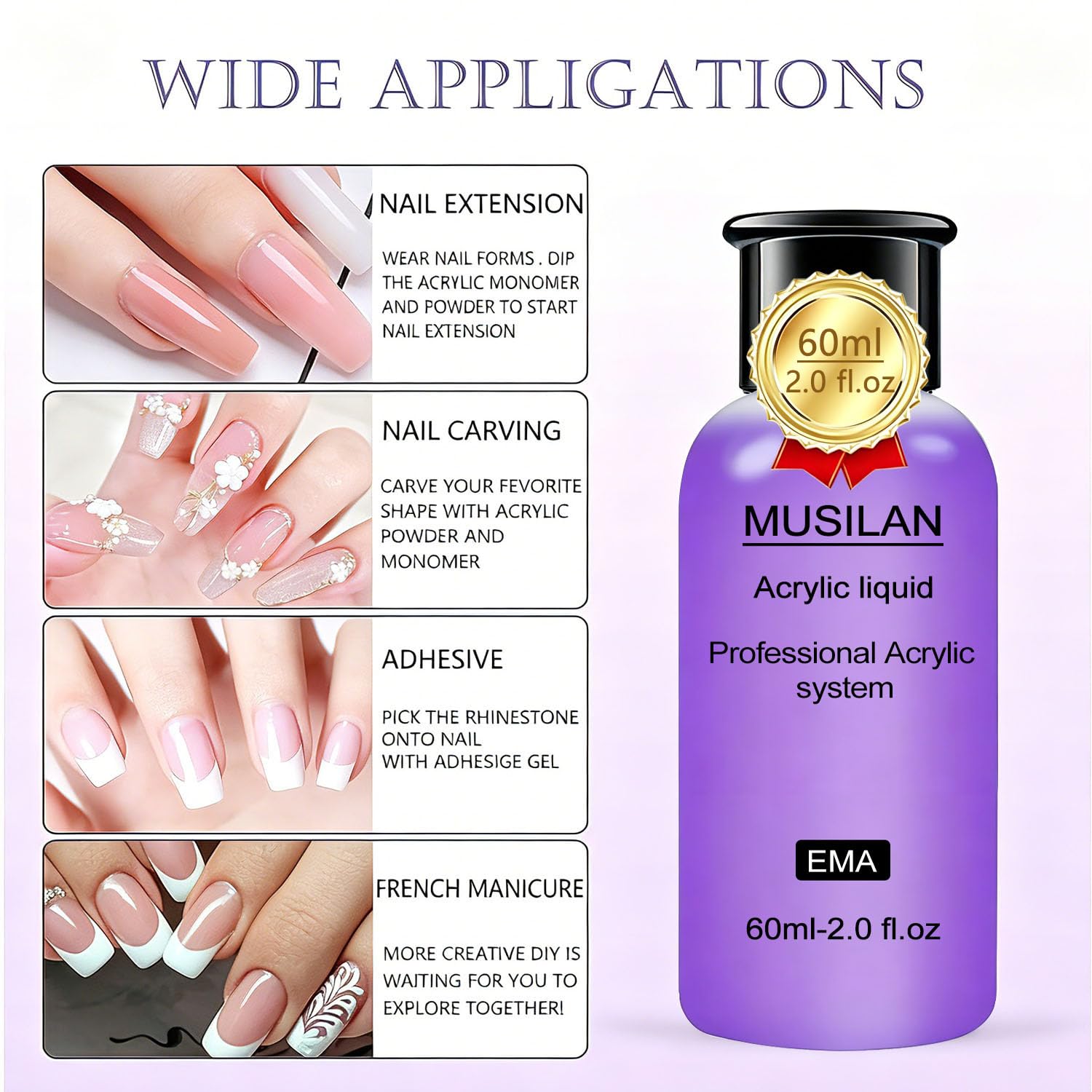MUSILAN Acrylic Liquid Monomer 180 ml