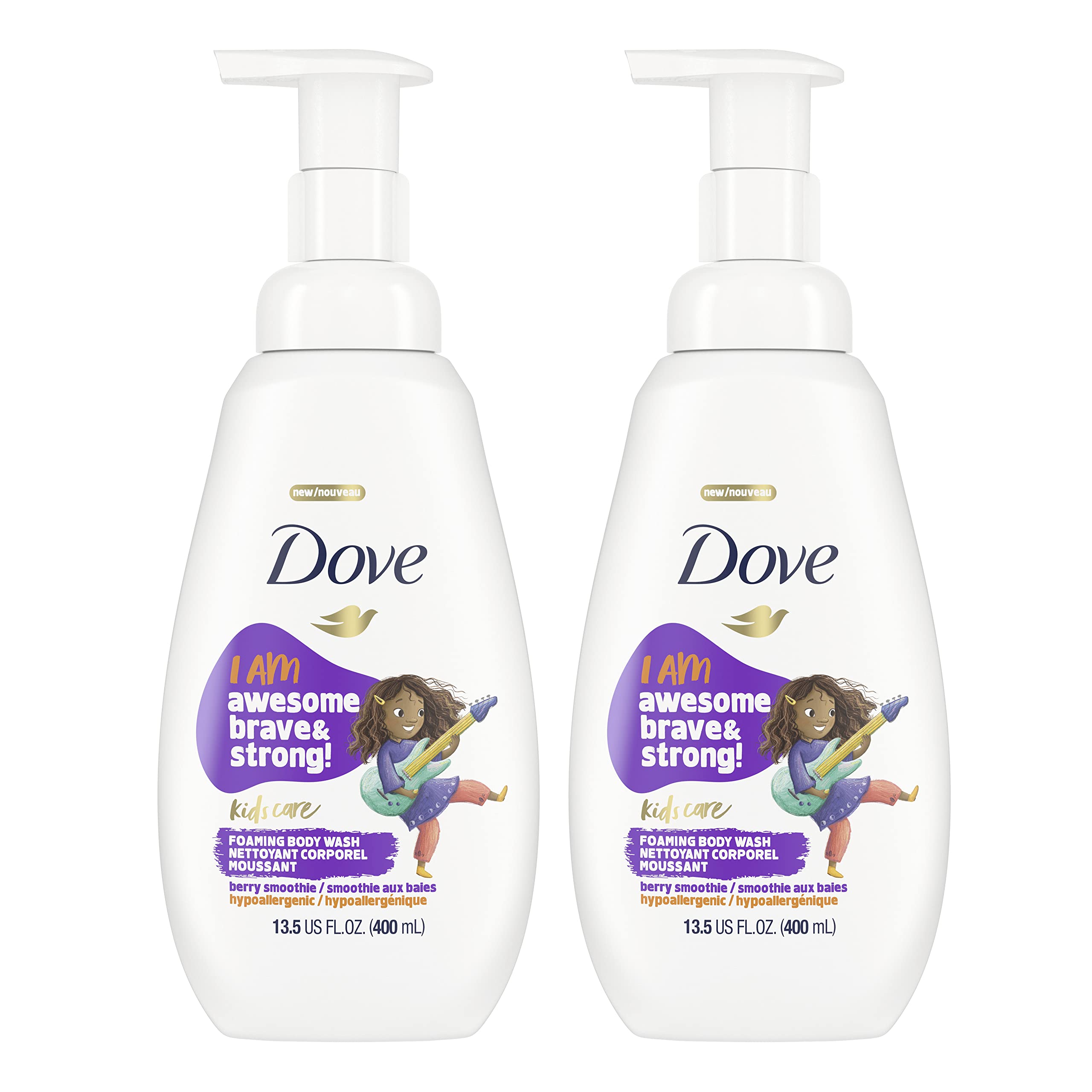 Dove Kids Care Berry Smoothie hypoallergenic skin care Awesome Body Wash for delicate children's skin 2x 400 ml