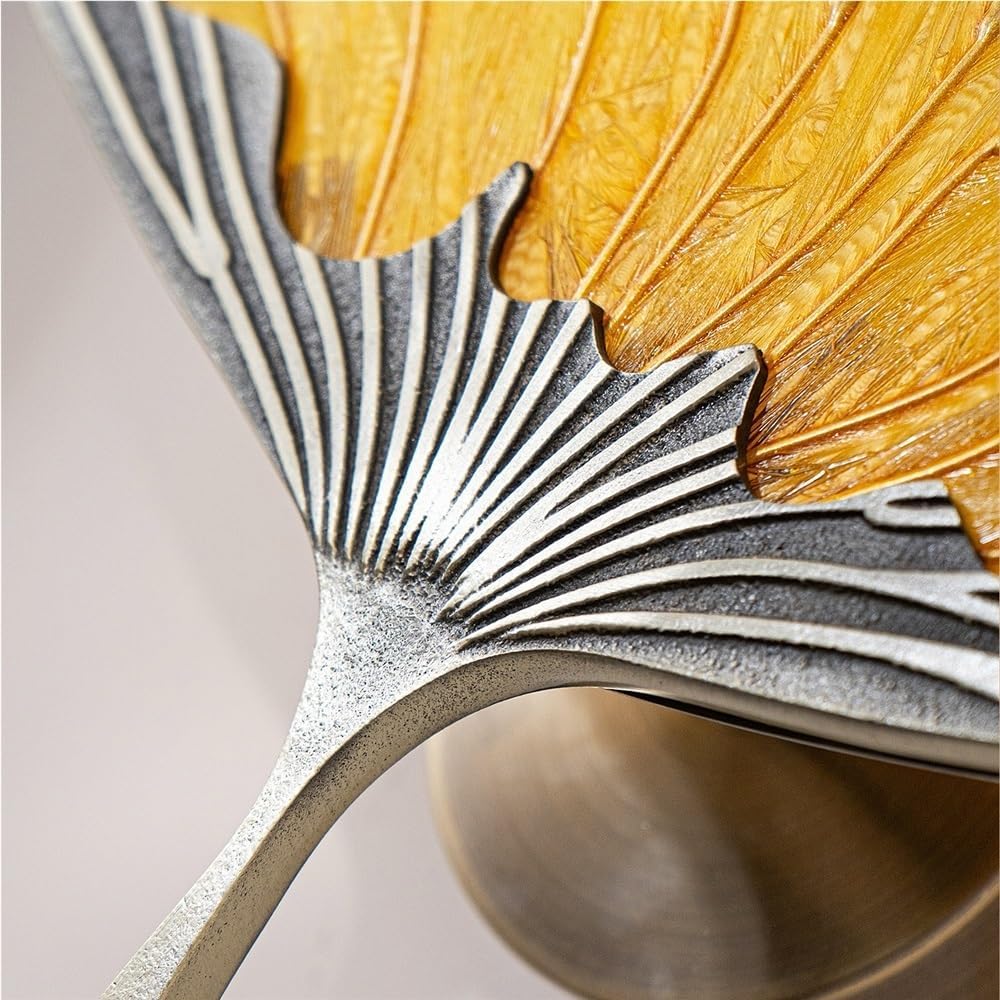 壁取り付け用燭台 葉っぱの形をしたベッドサイドウォールランプ 書斎 寝室 廊下 レトロ照明器具 壁掛け照明器具