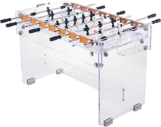 Cougar Prism Pro Elite Futbolin | Mesa de futbolin de acrilico - Diseno Moderno | Incluye 8 Bolas y 2 marcadores | Mesa de futbolin de Interior para ninos y Adultos | 144 x 75 x 90 cm