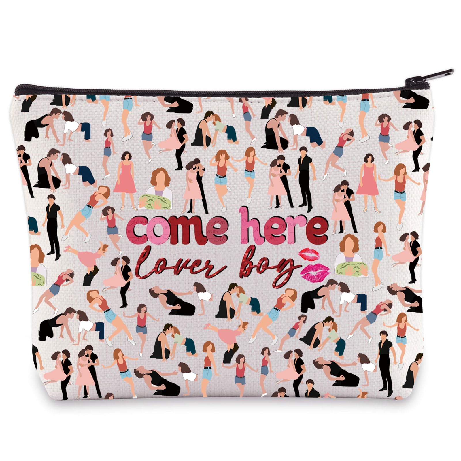 WZMPA Dance Dirty Cosmetic Bag Frances and Johnny Castle Fans Gifts Come Here Lover Boy Frances Makeup Zipper Pouch Bag 80s Movie Merchandise (Come here Lover boy)