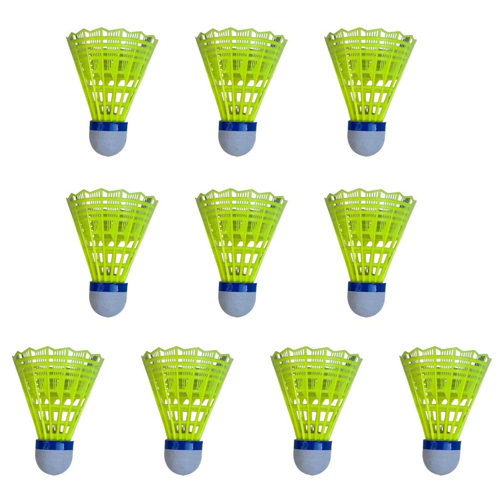 matumou 10Pcs Nylon Badminton Stable Durable Nylon Shuttlecocks Youth Players Indoor Outdoor Badminton Training