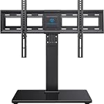 PERLESMITH Universel TV Pieds pour téléviseurs 32-70 pouces, haut de table TV Levez-vous. 99 lbs, télévision réglable en hauteur TV Monture universelle TV Base pour le salon & Chambre, VESA 400x400mm PSTVS04