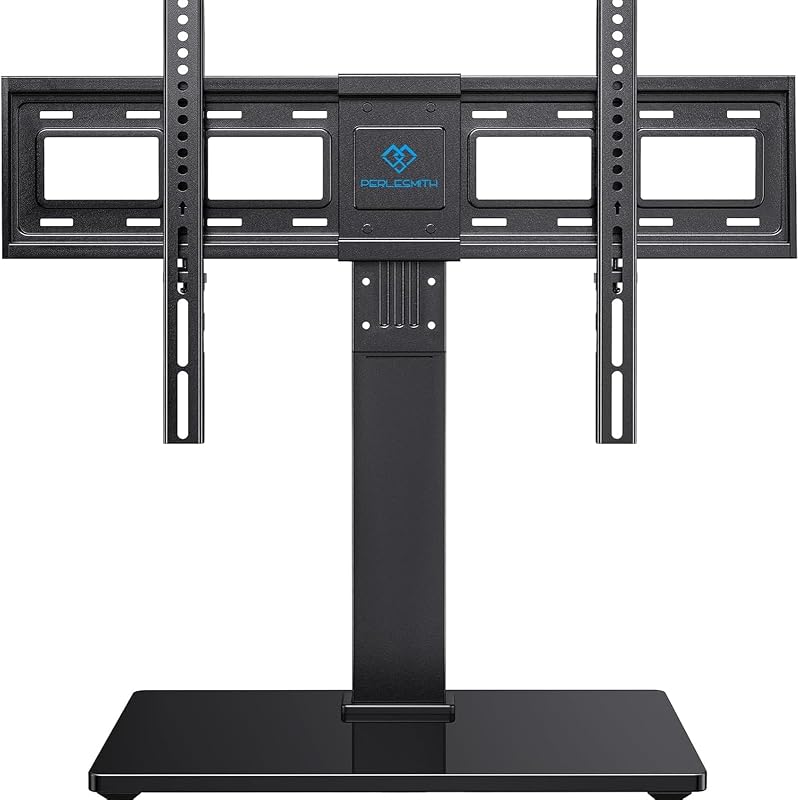 Universal TV Stand Legs for 37-78 inch TVs to 99lbs with Mount | -/+30° swivel, 9 Height adjustable, Tempered glass base, Max VESA 600x400mm, Livingroom & Bedroom, PSTVS13