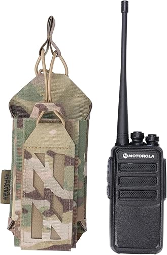 Miniatura 7 de EXCELLENT ELITE SPANKER Funda de radio universal táctica Molle Bolsa de radio ajustable para cinturón de servicio, chaleco para Walkie Talkie de dos