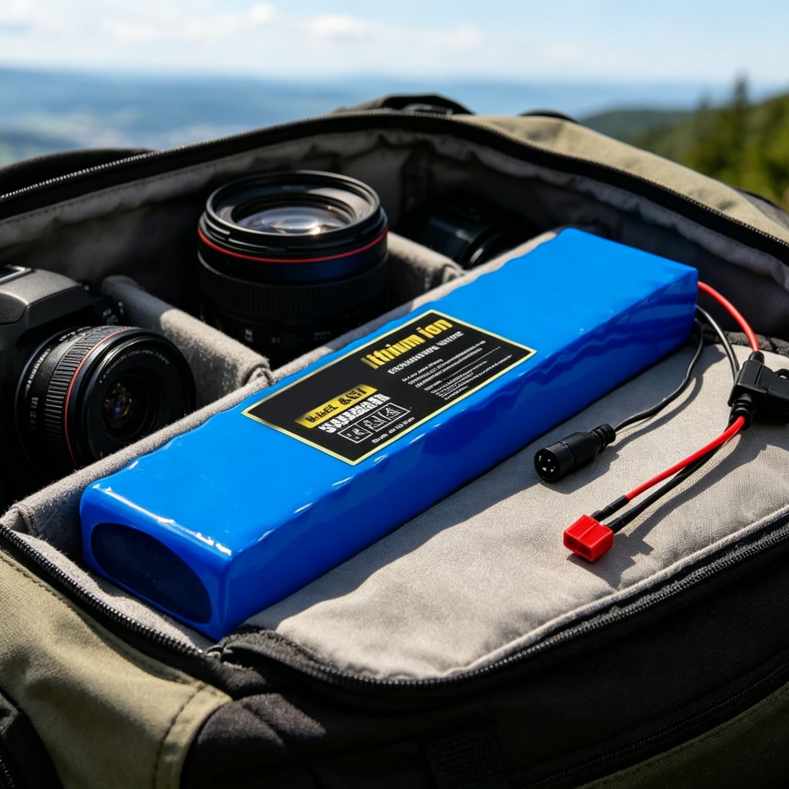 Pacco batteria al litio for bicicletta elettrica 48V 50Ah, adatto for motore for bicicletta da 1000 W, sostituzione ricaricabile agli ioni di litio con piastra protettiva