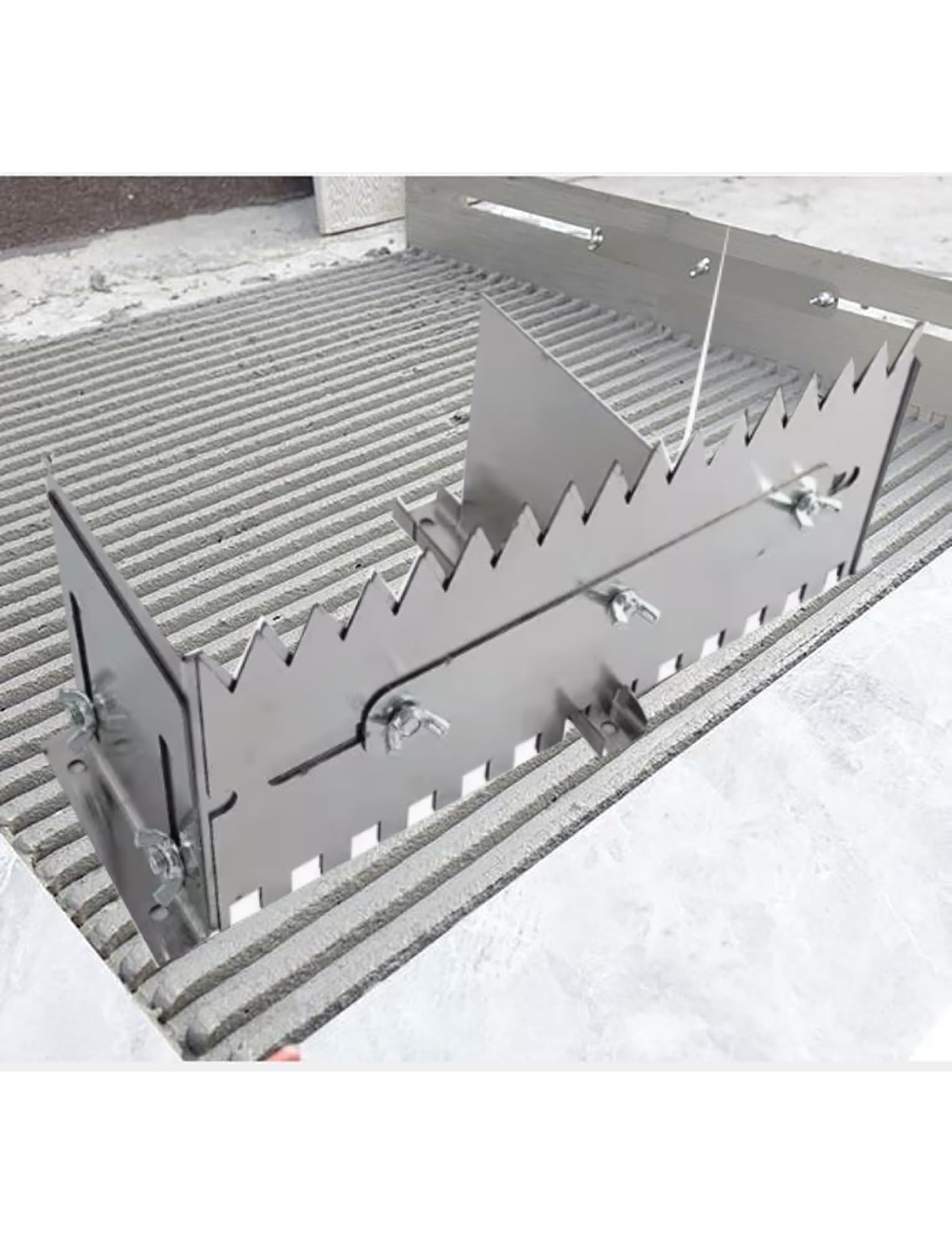Llana Dentada de Doble Uso para Adhesivo de Azulejos, Herramienta Profesional de nivelación Intermedia, Adecuada para la colocación de Azulejos de Suelo y Pared, Ideal para la aplicación de