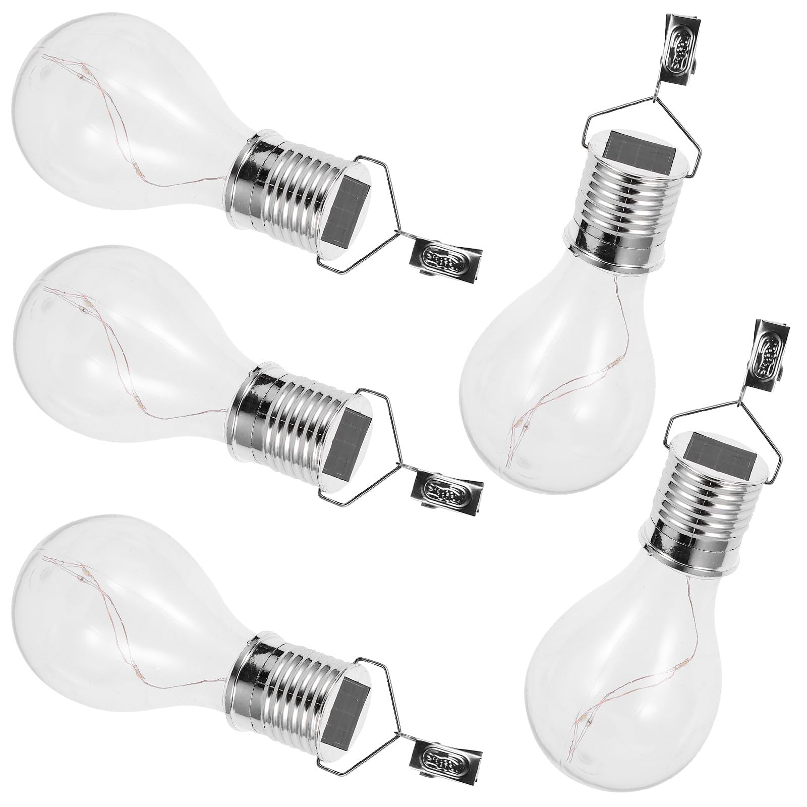 Lampada a Sospensione a Lampadina Solare 5 Pezzi per Esterni