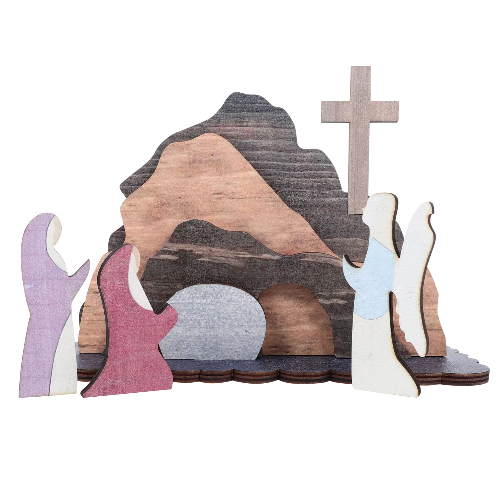 Alipis 4 Sätze Osterdekorationen Weihnachtsdekore Geburt Adventskalender Ornament Geschenkideen für Ostern Geschenkideen Ostern Osterschmuck osterlayout Holzhandwerk hölzern