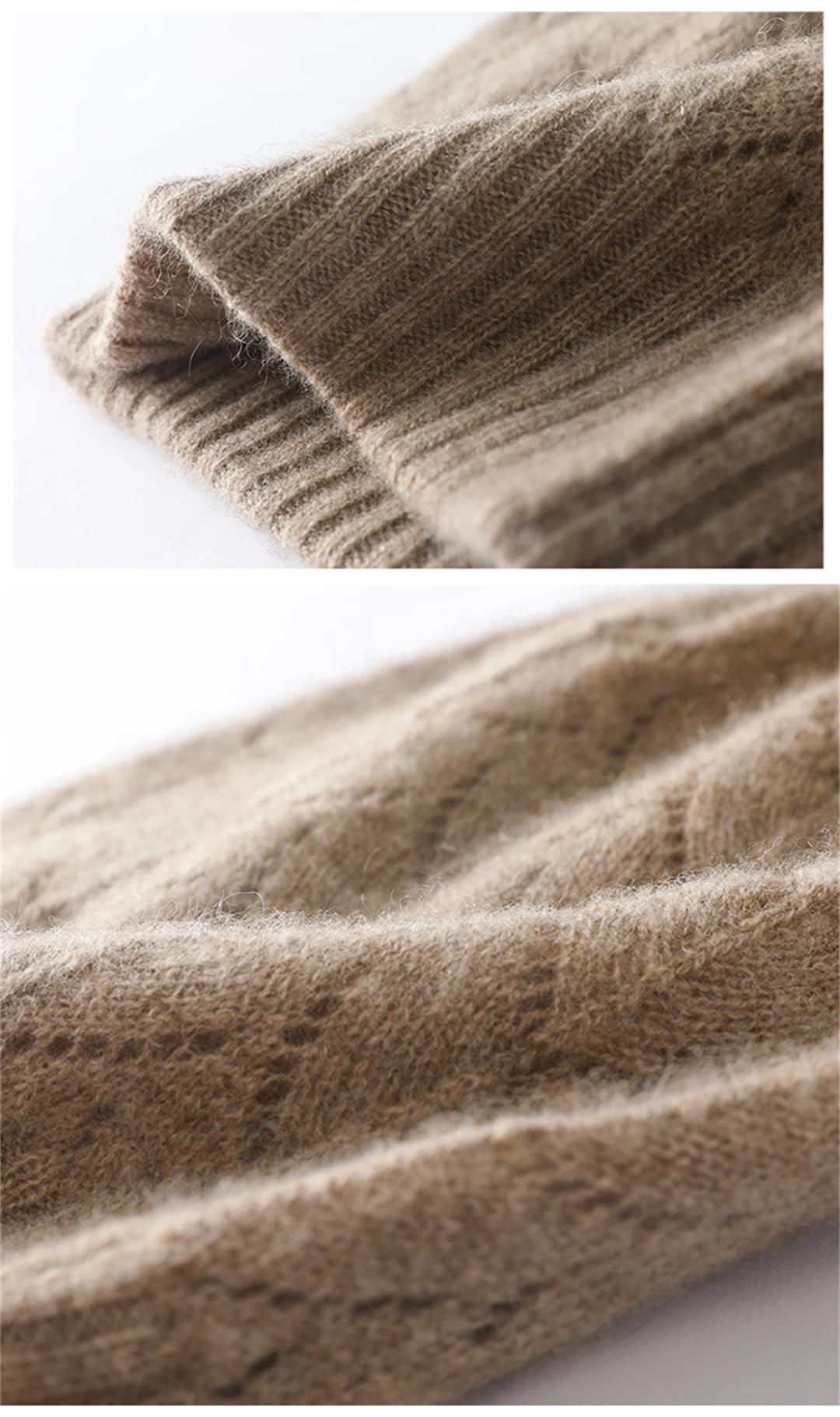 Czapki zimowe damskie kaszmirowe dzianinowe żakardowe czapki Outdoor Keep Warm (beżowe, jeden rozmiar)