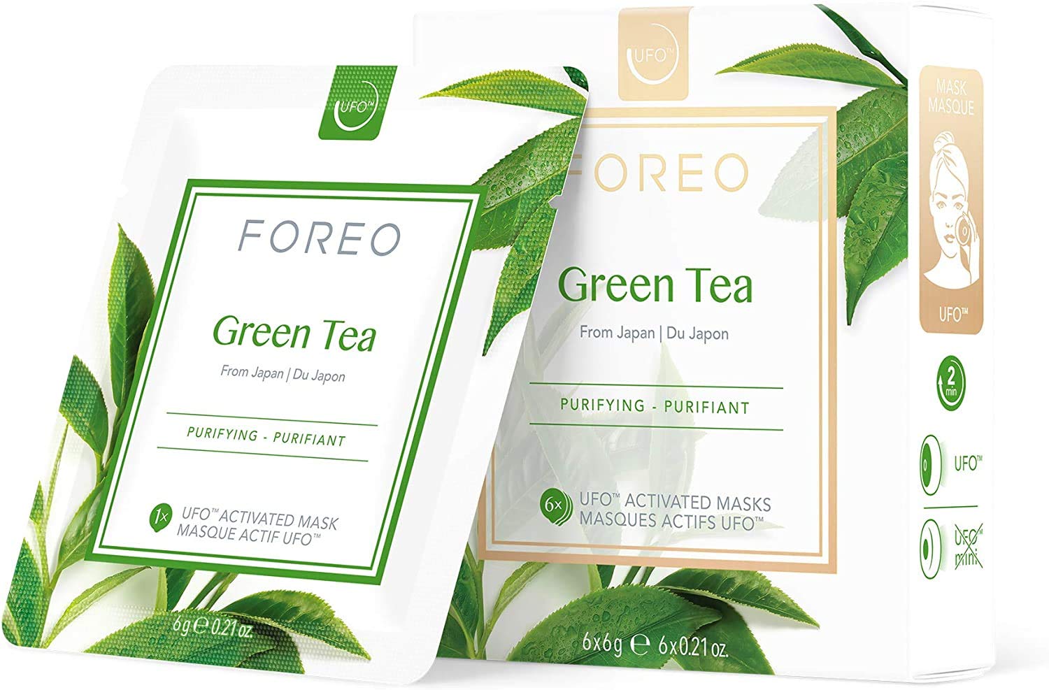 Green Tea UFO-Activated Mask,6 Count