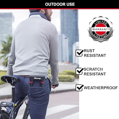 Miniatura 5 de MASTER LOCK 8278EURDPRO Cerradura en U, llave, certificado antirrobo, eléctrica, bicicleta de montaña, unisex, para adultos, negro, mediano