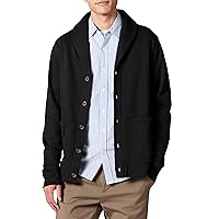 Amazon Essentials Cardigan a Maniche Lunghe in Felpa con Collo Sciallato Uomo