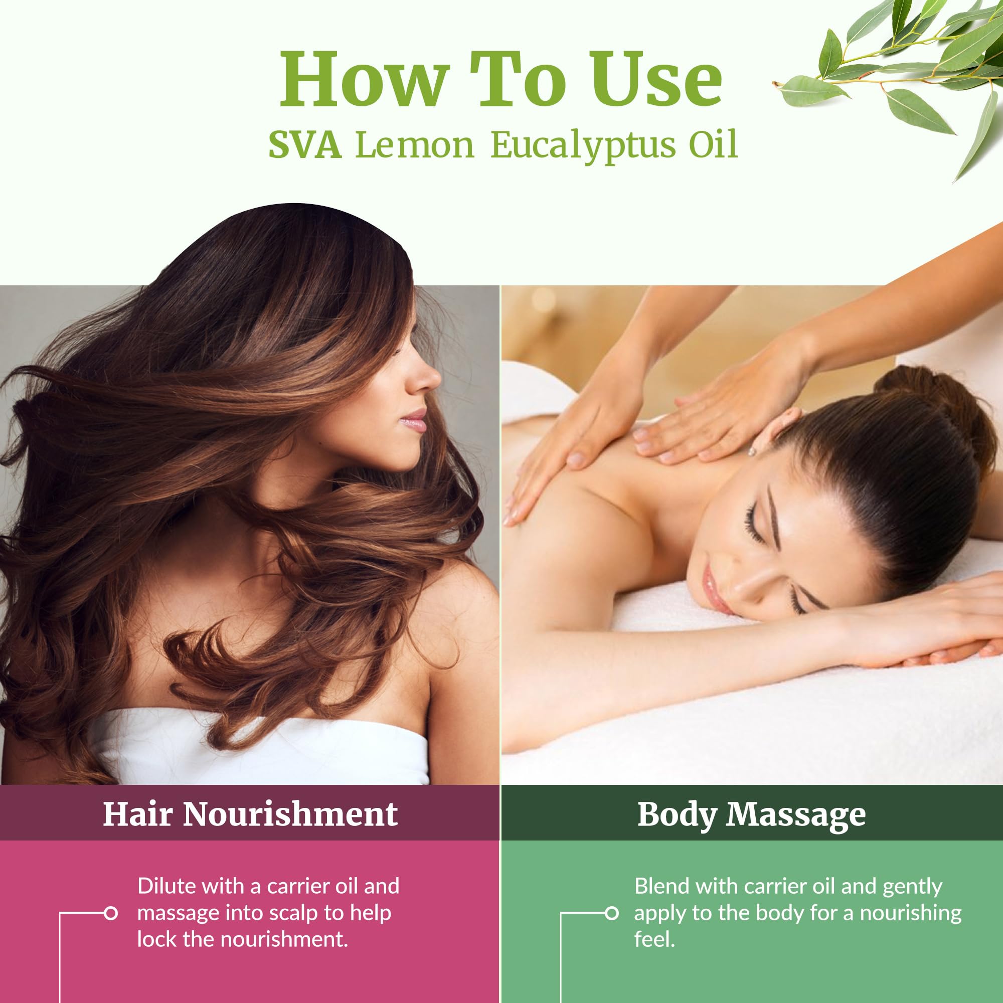 SVA ORGANICS Aceite esencial de eucalipto limón, 100% puro grado terapéutico Eucalyptus Citriodora, perfecto para piel radiante, jabones, velas, aromaterapia, difusor 4 Fl Oz (Paquete de 1)