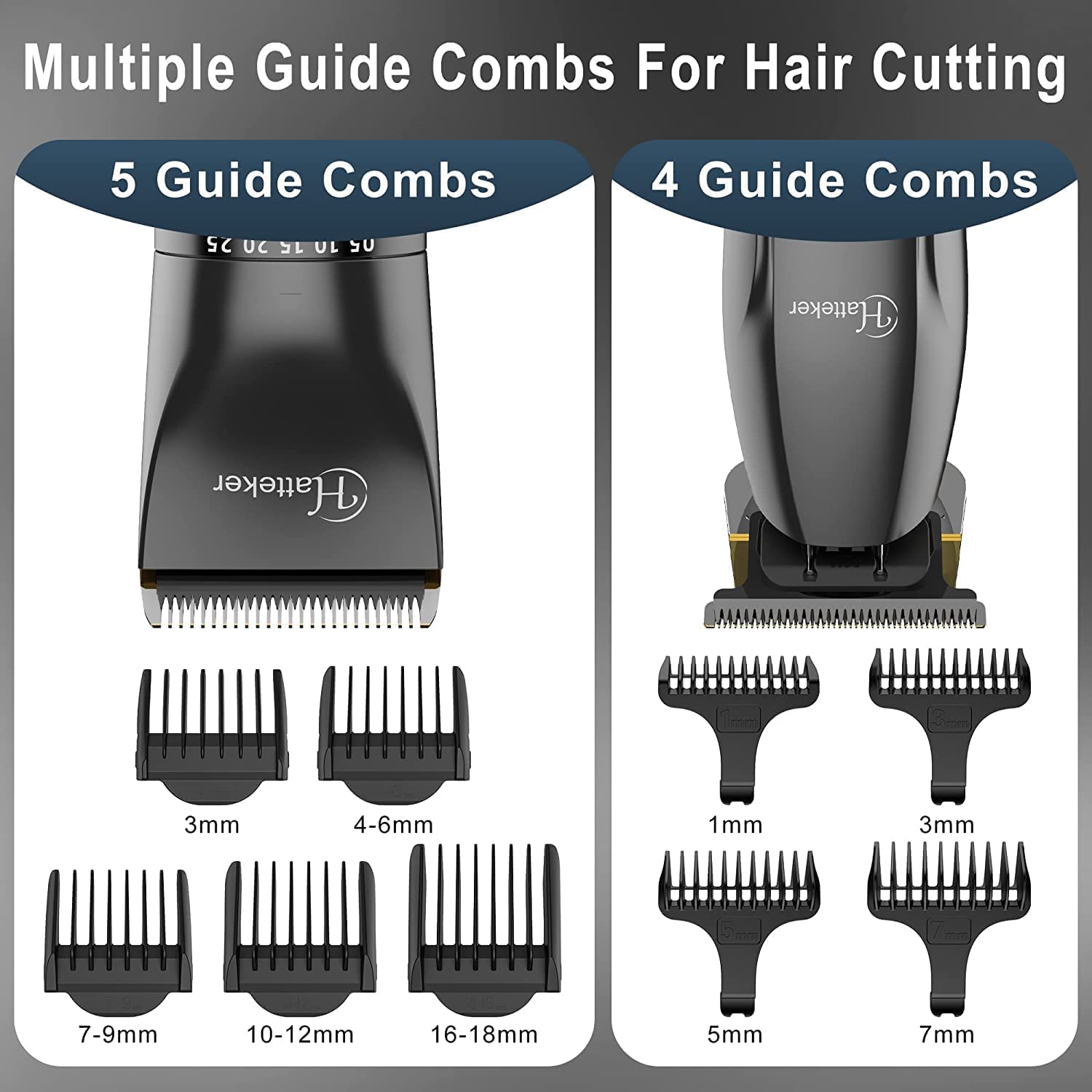 Hatteker Cordless Hair Clipper Grooming Kit, T-Blade Beard & Nose - View #2