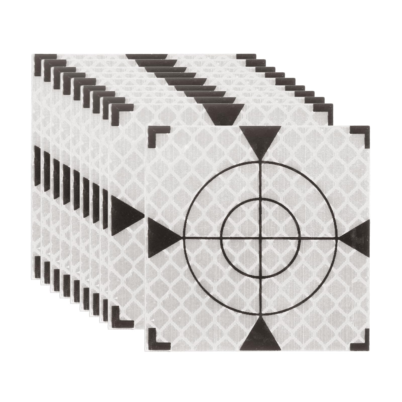 PATIKIL Survey Reflector Target (50x50mm, White)(50 Pcs) Self-Adhesive Reflective Sheet Surveying Target Mark Tape, Suit for Total Station/Ship Inspection/Tunnel Measure