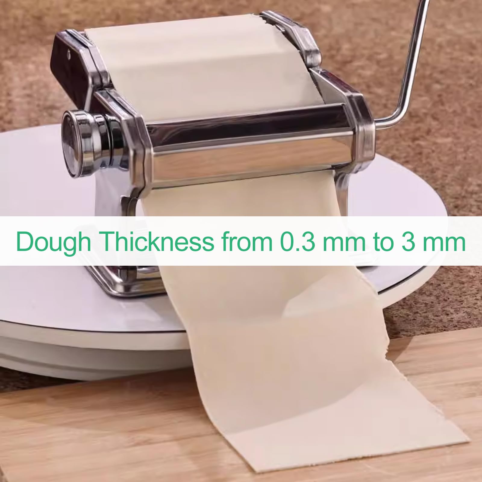 Maquina Para Hacer Pasta, Máquina de Pasta con 6 Grosor Ajustable, Máquina Manual de Pasta Acero Inoxidable, Máquina de Fideos Manual, Maquina para Pasta Fresca, para Espagueti, Lasaña
