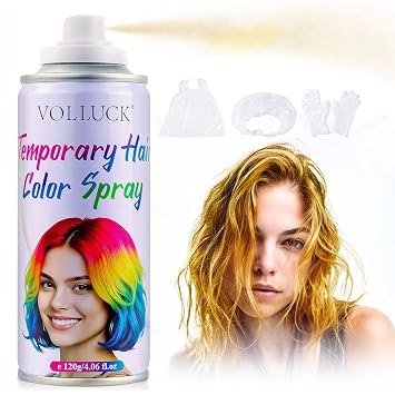 Temporary Hair Color Spray, Instant Washable Hair Dye for All Hair Types, Vibrant Color for Party, Halloween, Cosplay, and Daily Use #1 Blonde