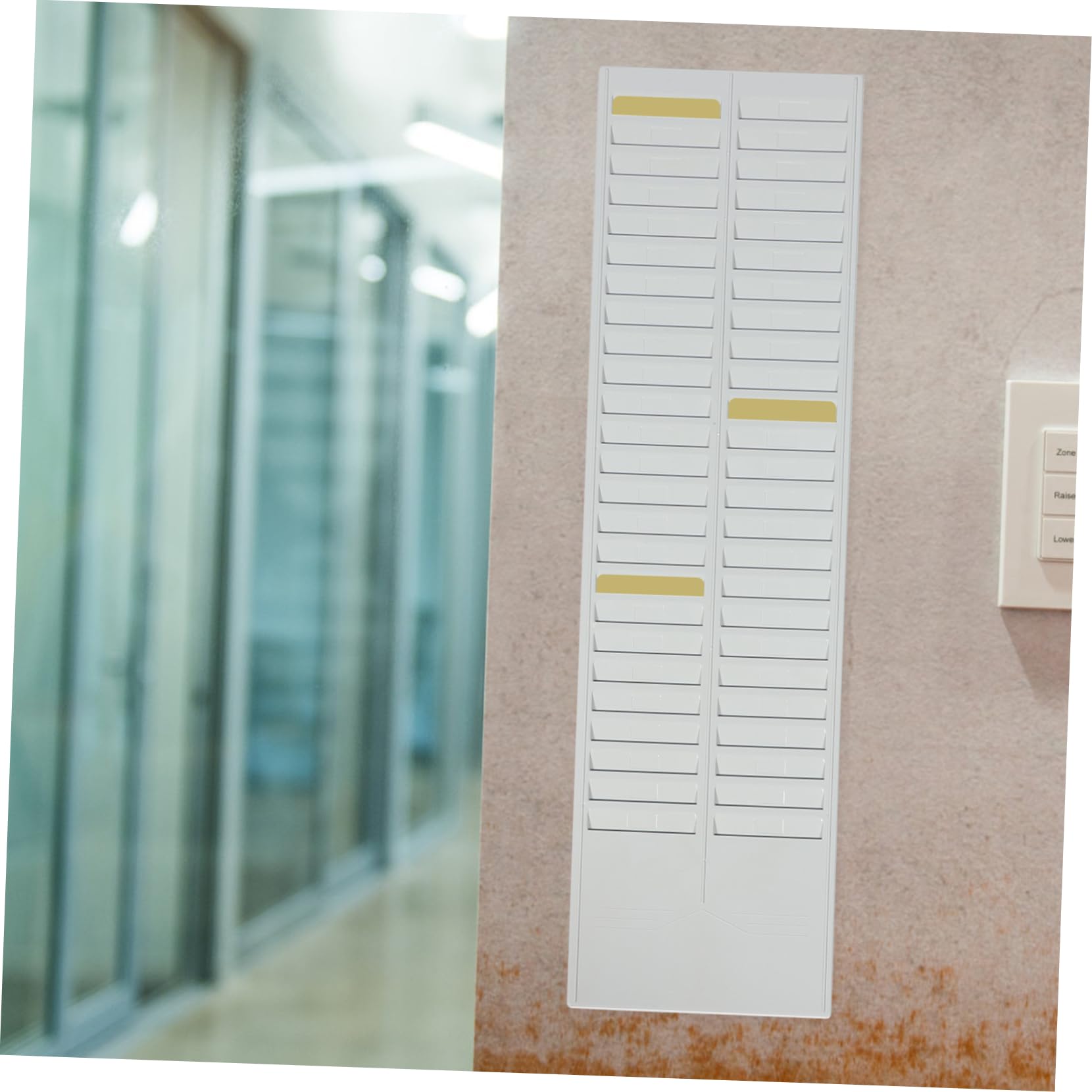 Porta Carte in Plastica Nero da 50 Posti per Tessere e Badge | Ufficio e Fabbriche, Resistente e Robusto, Adatto a Schede Presenza e Cartellini