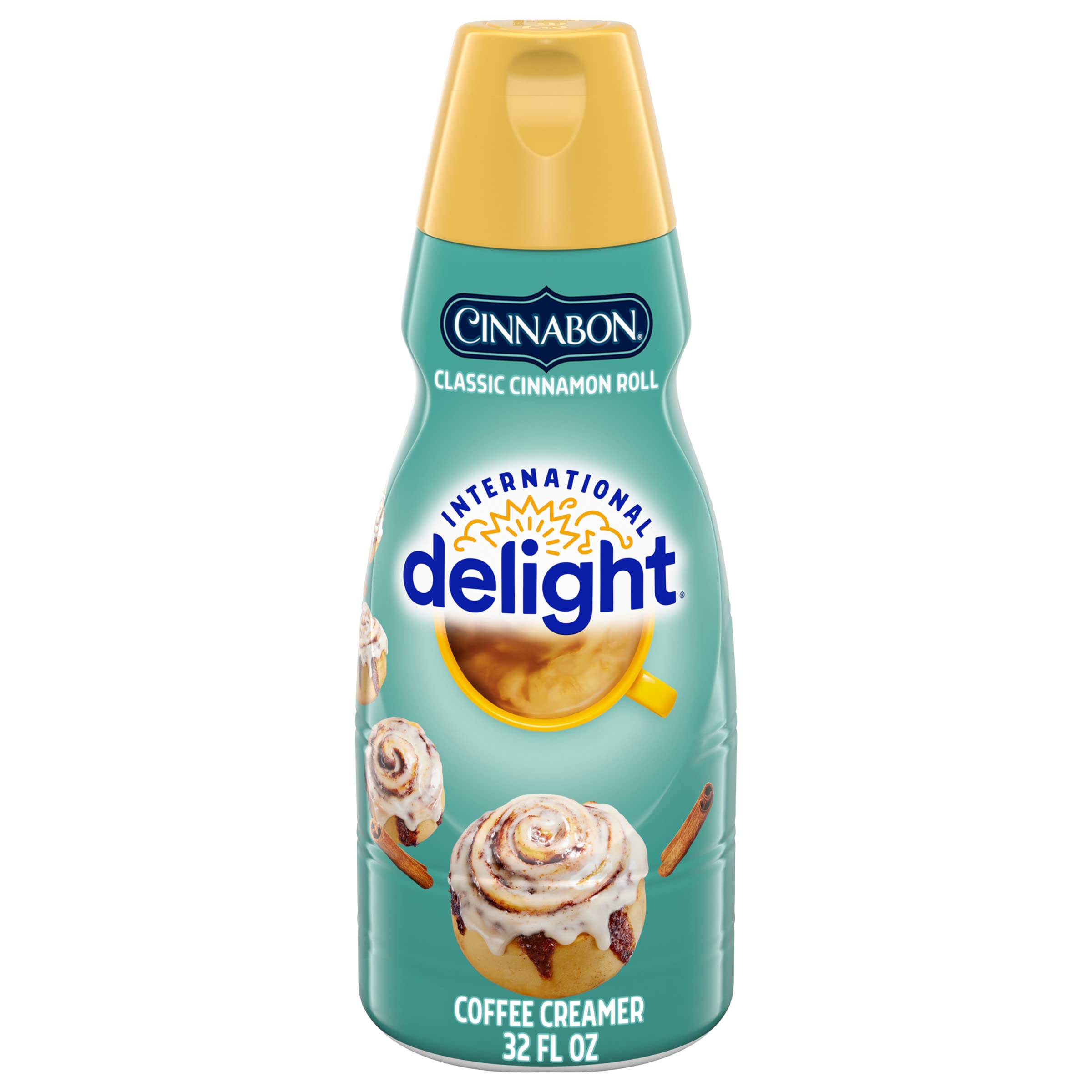 International Delight Coffee Creamer, Cinnabon (R), Refrigerated Flavored Creamer, 32 FL OZ Bottle Cinnamon 32 Fl Oz (Pack of 1)