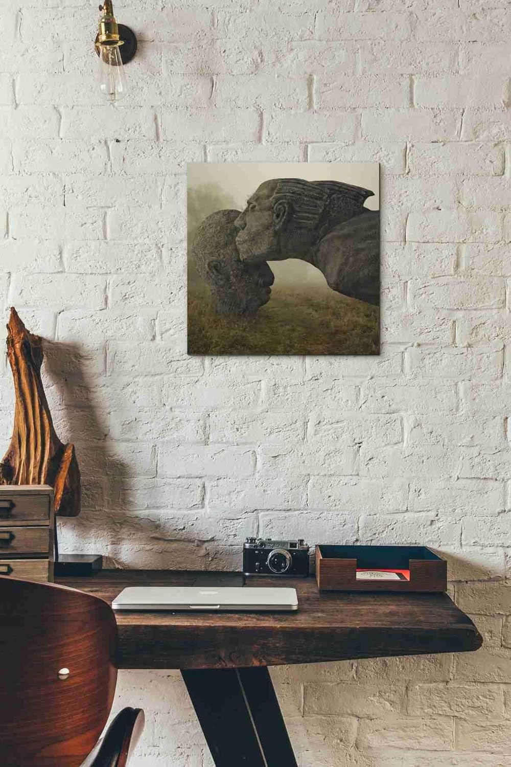 Epic Graffiti 'Mother's Kiss' by Dariusz Klimczak, Canvas Wall Art, 12"x12"