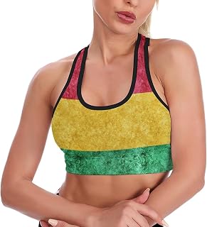 Belize Flag Textured Women's Sports Bra Yoga Tank Tops Sleeveless Workout Crop Tops,