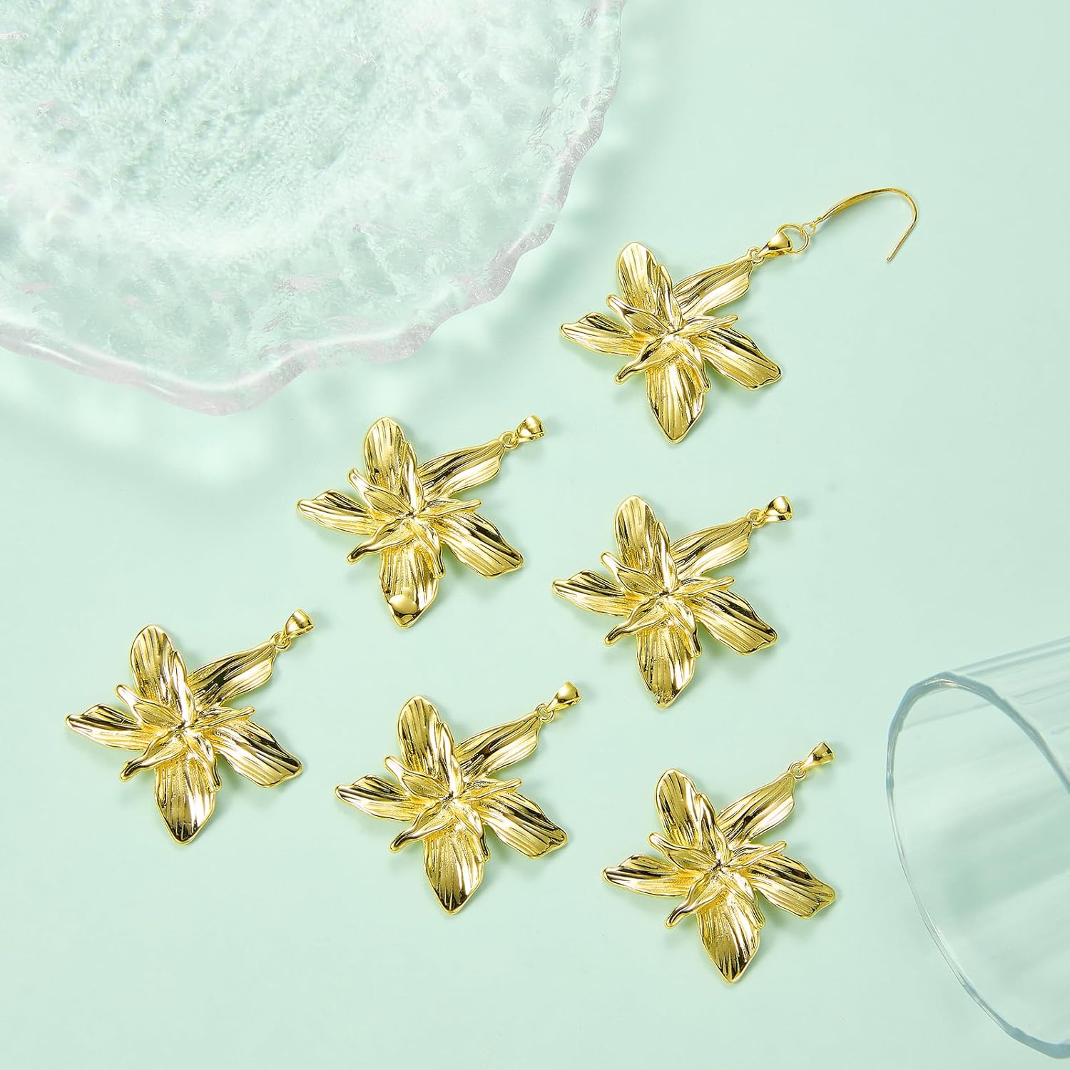 Gold Bowknot Charms for Jewelry Making Cute Stainless Steel Bow Pendant Charms with Natural Freshwater Pearls for Bracelets Necklace Earring Keychains DIY Supplies - Image 6