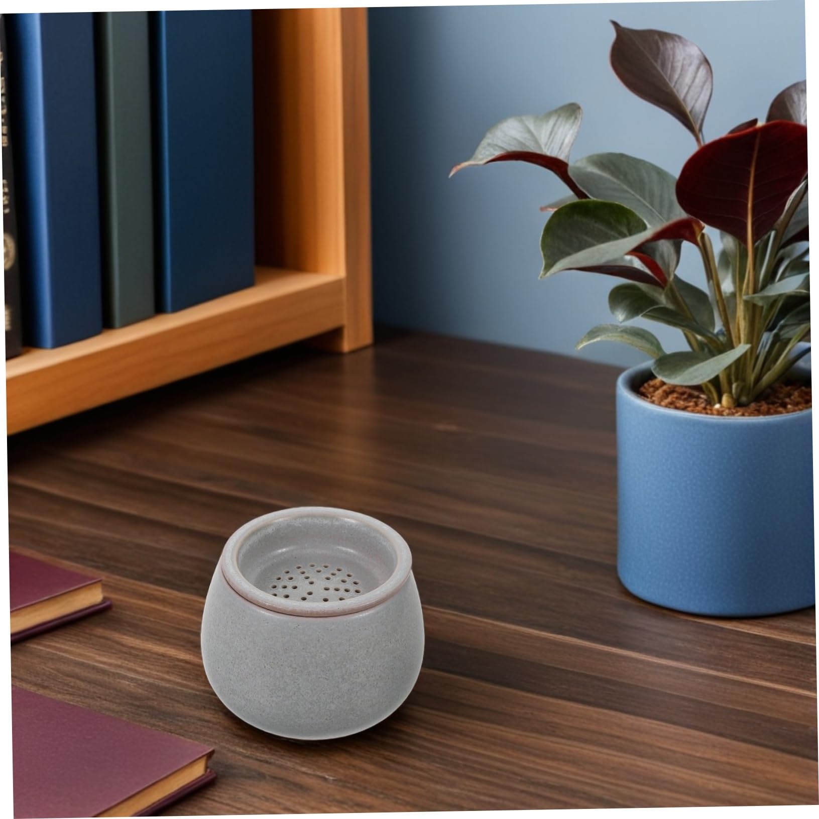 POPETPOP Chińska Ceramiczna Miska Do Filiżanek Z Sitkiem I Pokrywką. Stara Porcelanowa Miska Do Nalewania Zbiornik Na Przybory Ceremonii Herbacianej.
