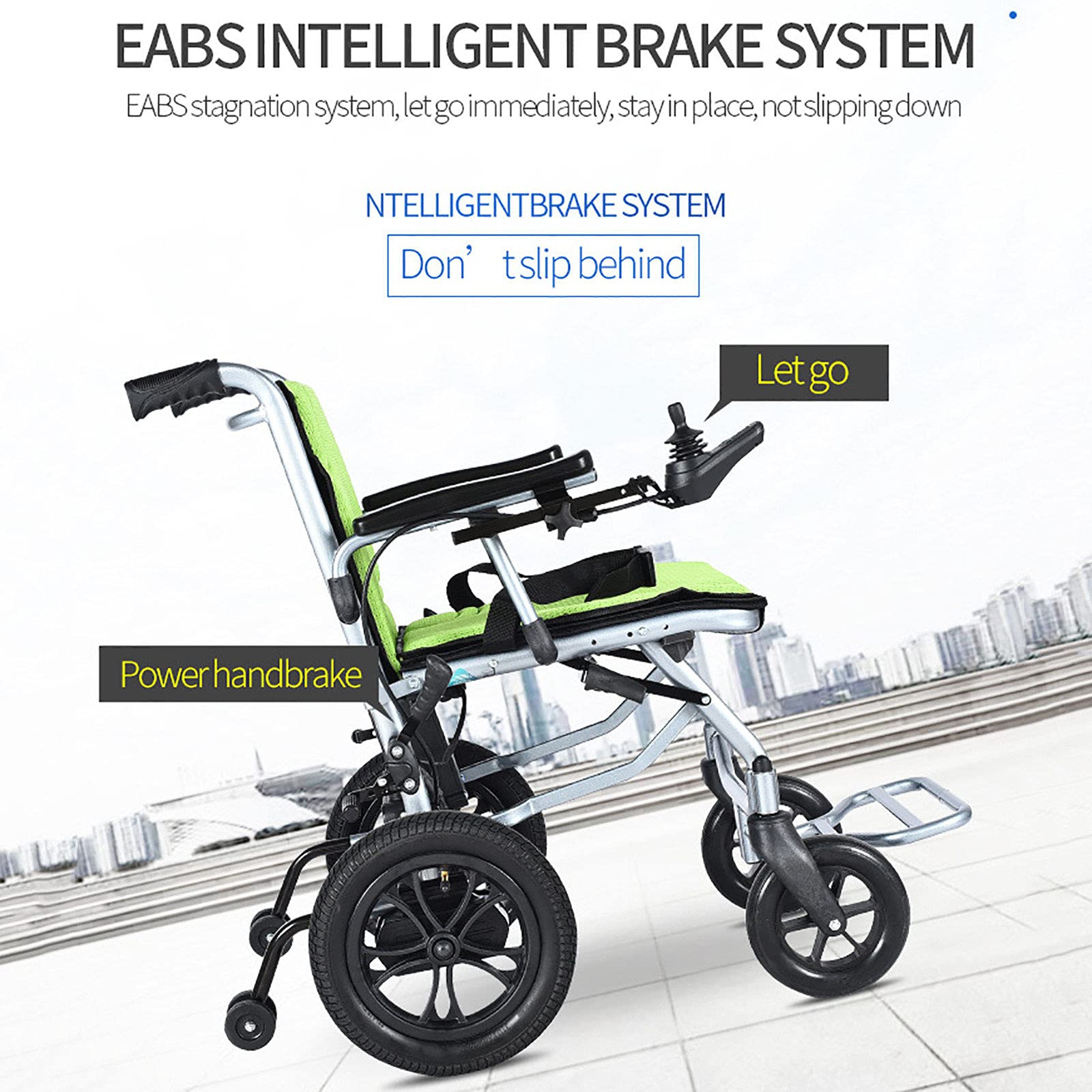 Silla De Ruedas Eléctrica, Scooter De Movilidad Plegable/Ligero, Alcance De 20km, Frenos Dobles, Con Joystick De Control De 360°, Herramienta De Asistencia Para Personas Mayores/Discapacitadas