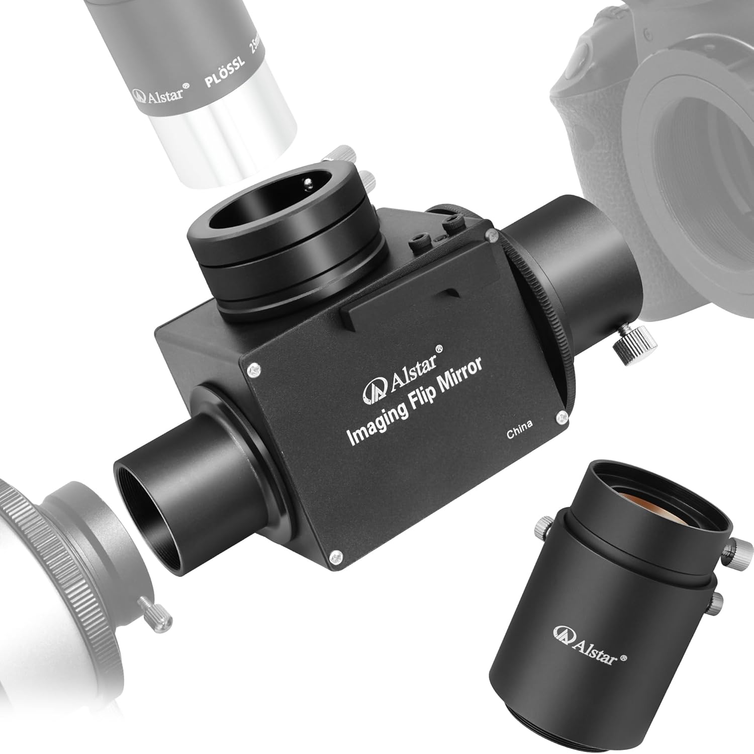 Alstar 2" Adjustable Extention Tube Camera Adapter - Bundle with - 1.25 inch Astrophotography Flip Mirror