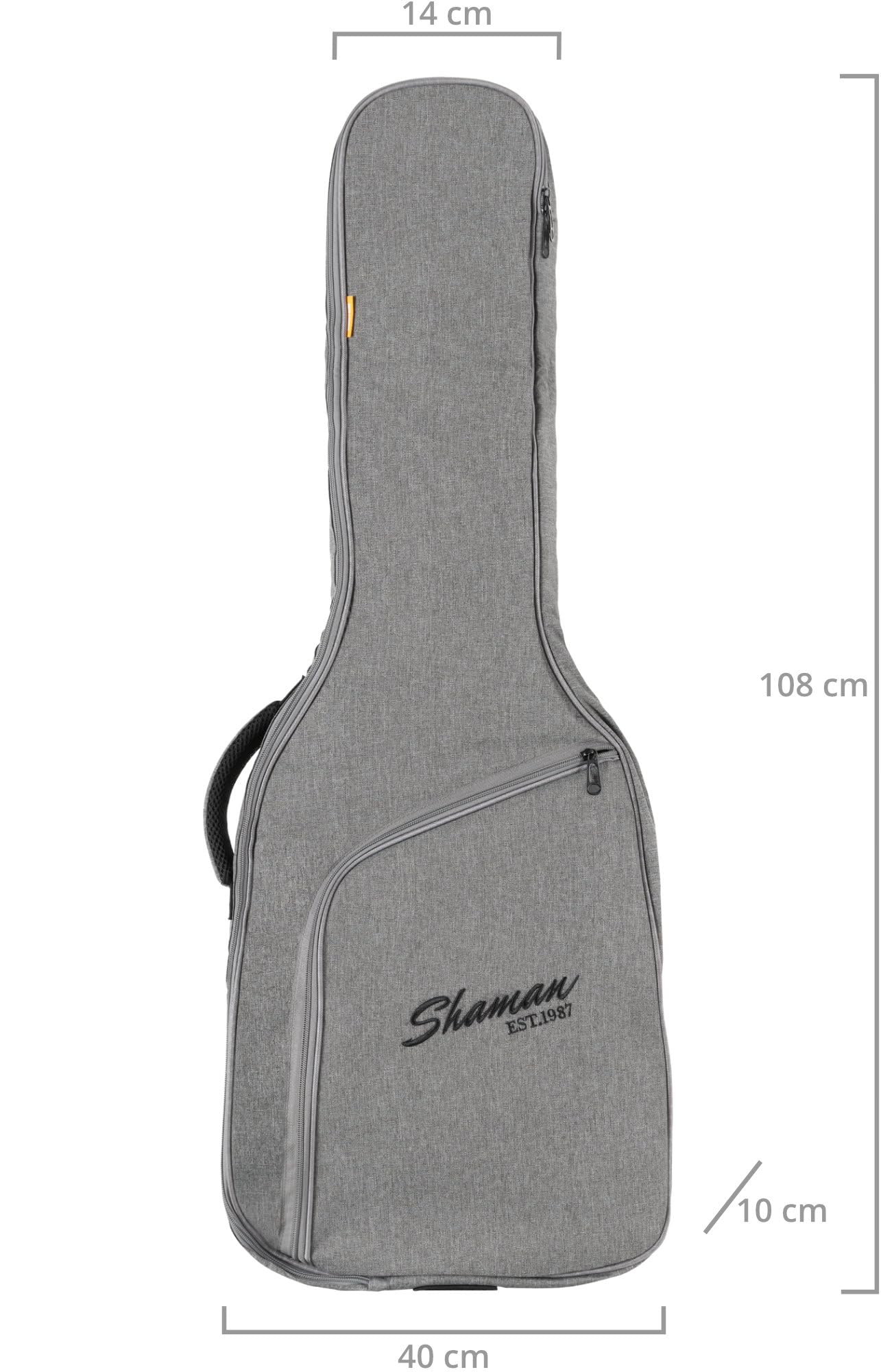 Shaman WGB-115 GY Premium-Line Custodia Per Chitarra Western - Materiale Esterno Idrorepellente E Resistente Strappi - Spallacci Imbottiti Regolabili E Tasca Frontale - Gigbag Con Manico Rinforzato