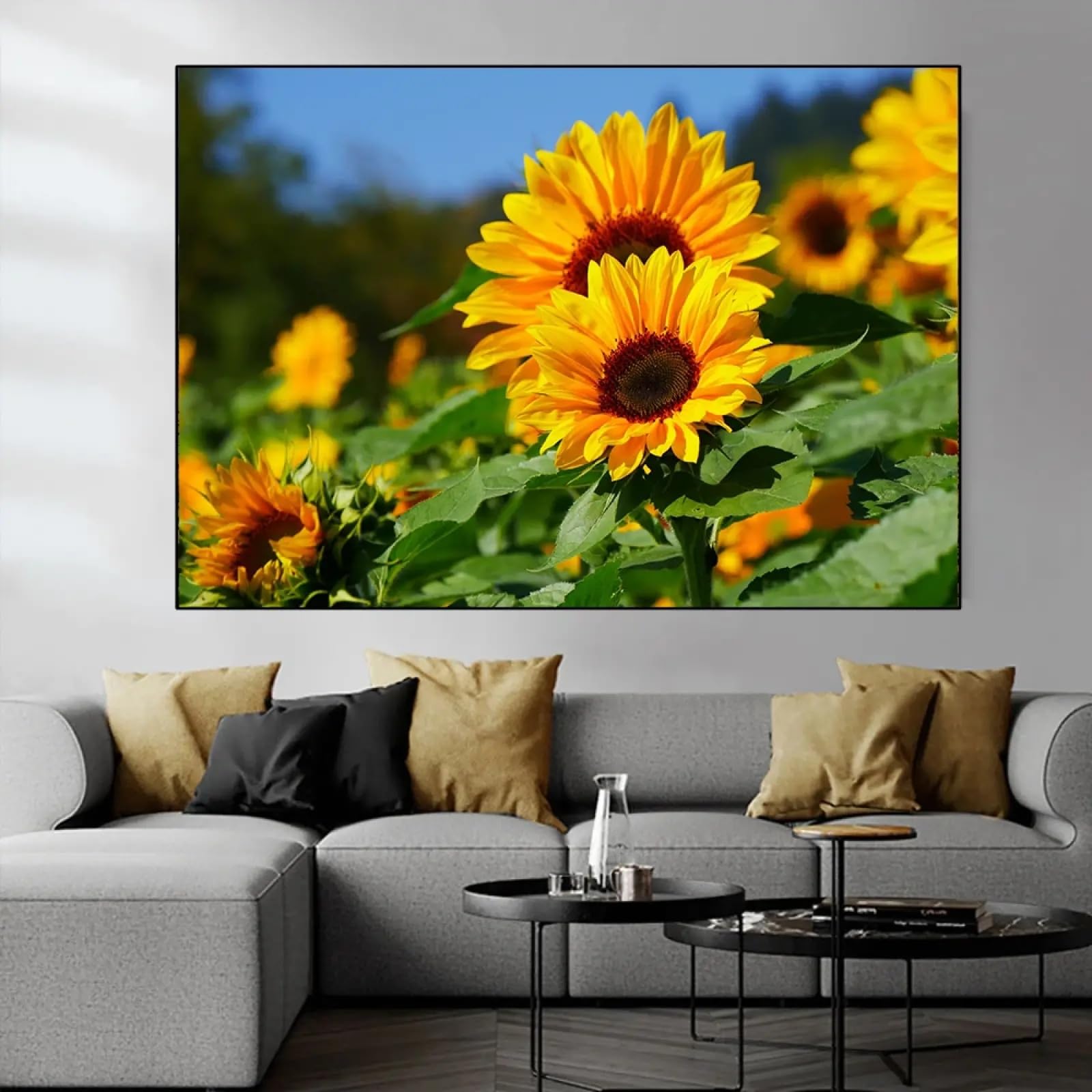 Affiches décoratives de tournesol et décoration murale de chambre