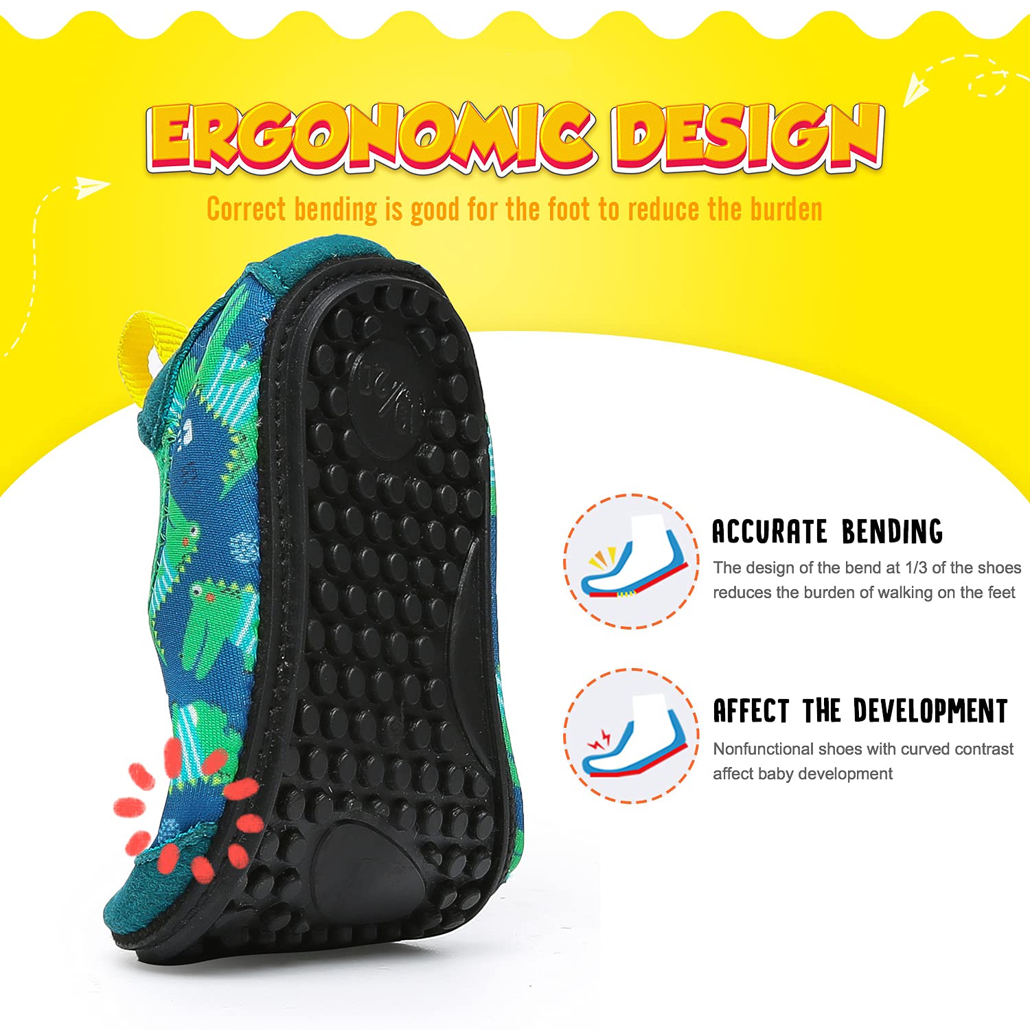 Baby Boys Girls Water Shoes Toddler Beach Shoes Barefoot Aqua Socks Non-Slip for Pool Beach — view 3
