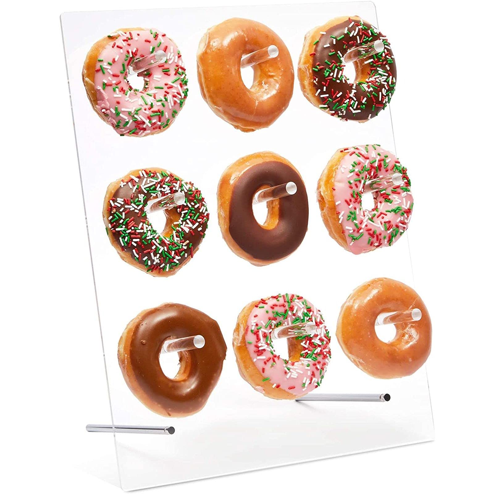 Sparkle and Bash Donut Wall Display Stand (12 x 15 in, Pack of 2) - Acrylic Donut Stand
