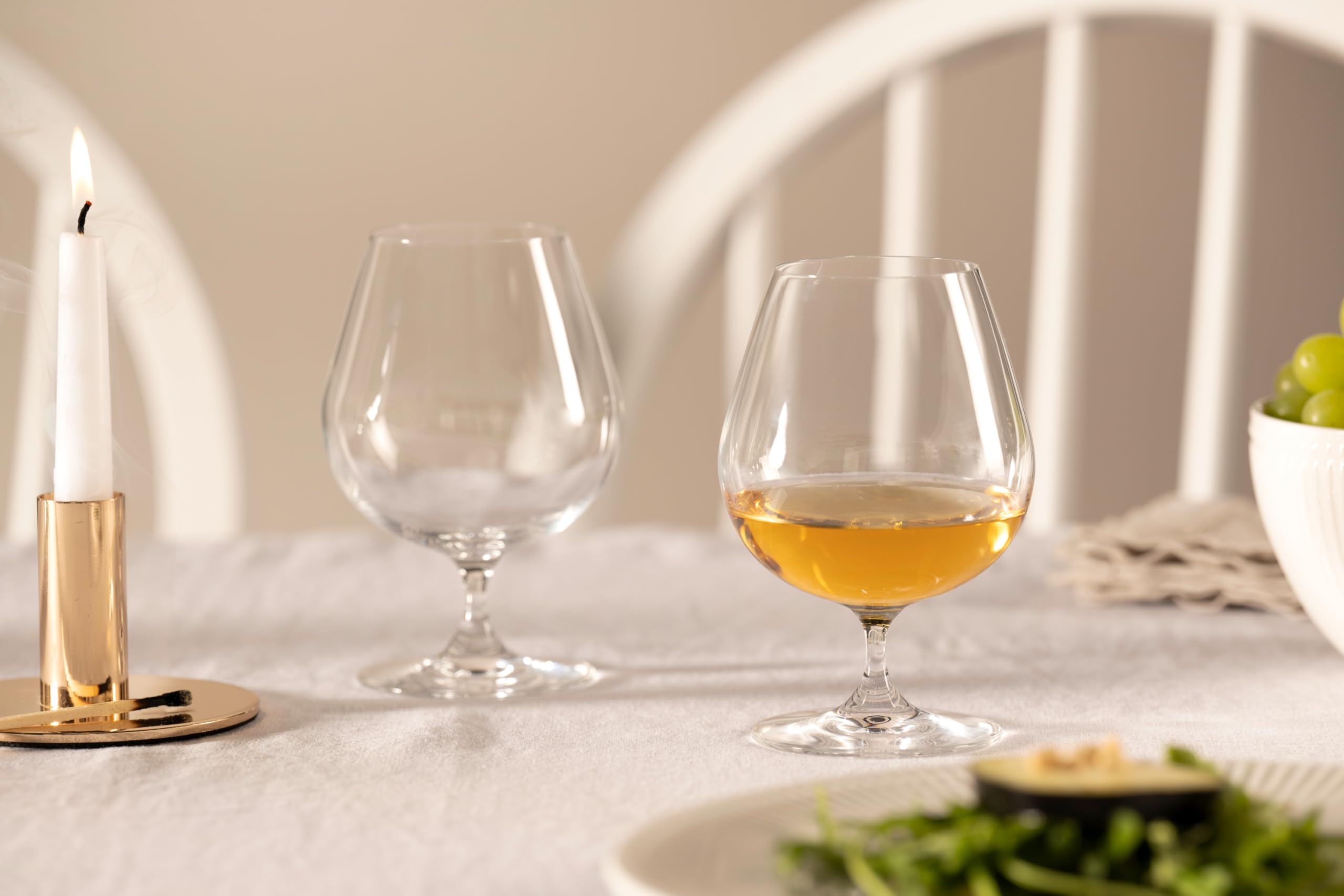 Leonardo Ciao+ kieliszki do koniaku, zestaw 6 sztuk, obrotowe, z wyciągniętym trzonkiem, nadają się do mycia w zmywarce, 6 sztuk, 400 ml, 061454