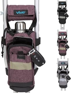 Vive Crutch Accessories Bag - Pouch for Crutches - Accessory Storage Carry